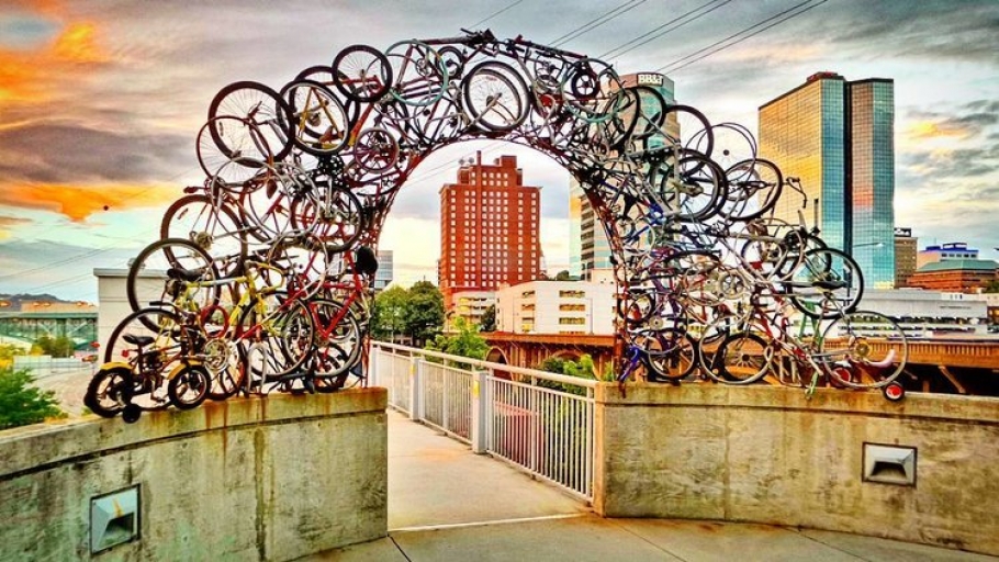 Bicycle Arch Downtown Knoxville